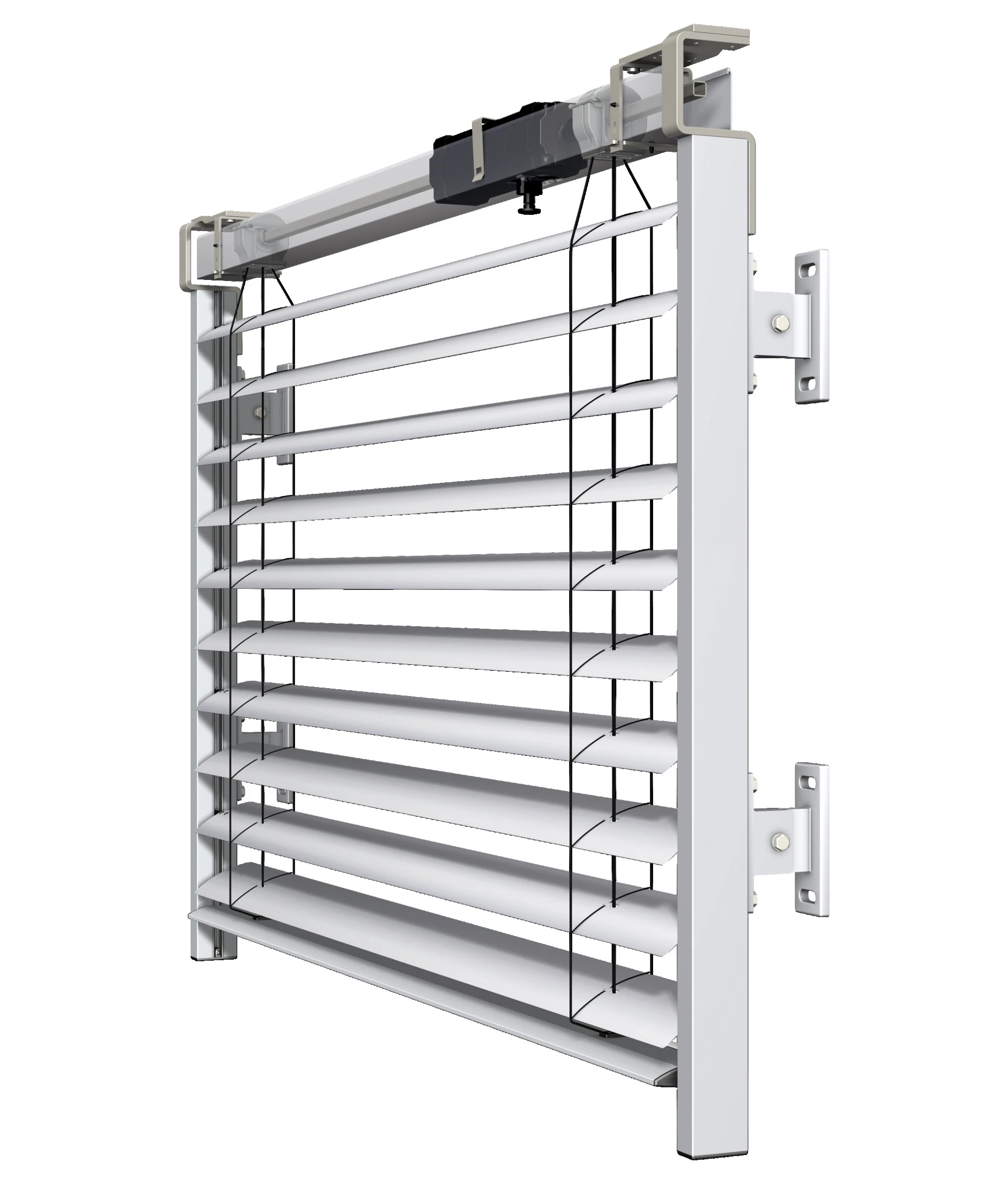 Moderne Lamellenlüftung aus Metall für Gebäudebelüftung